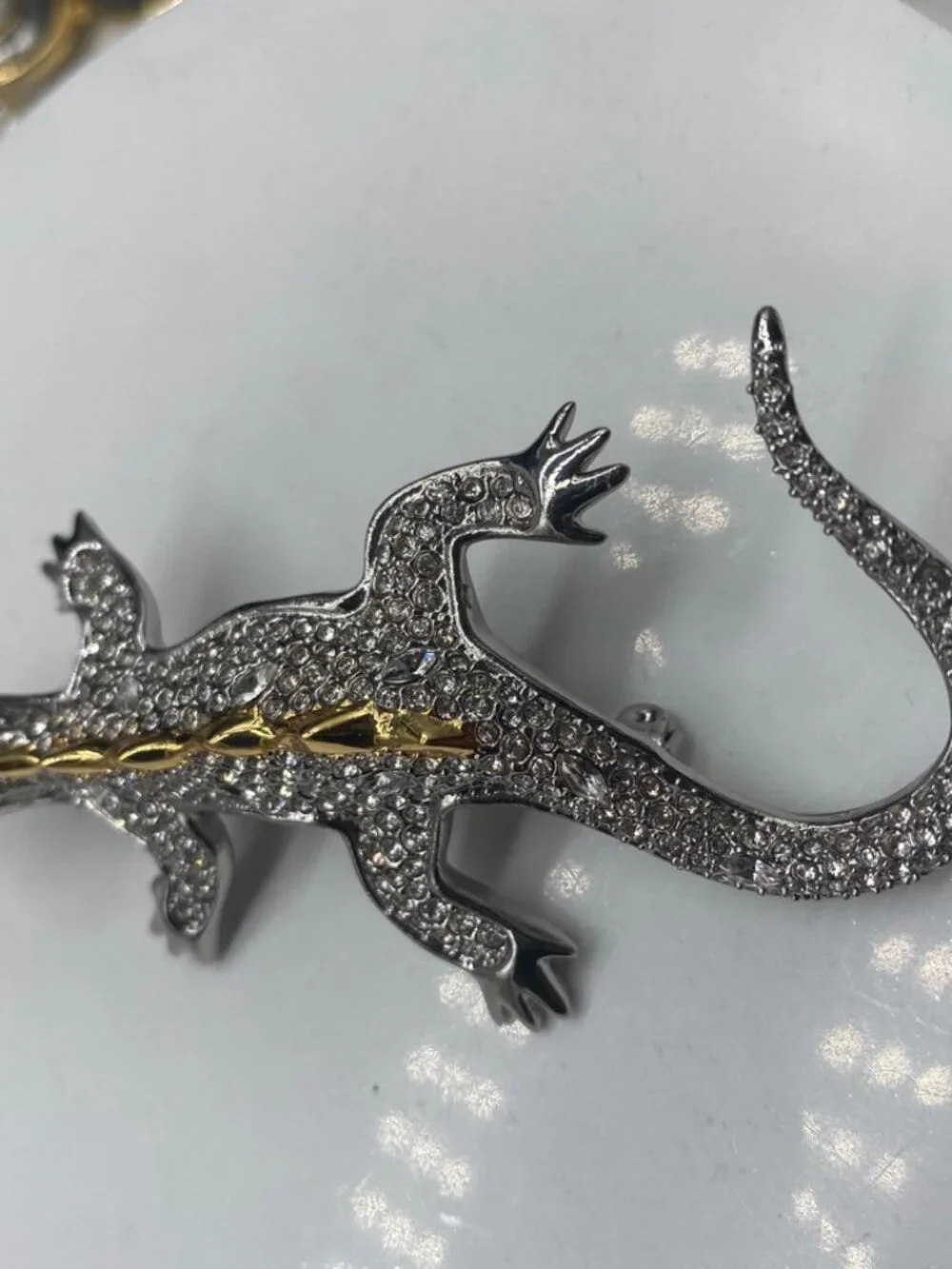 Alexis Bittar Gecko Pav�� Collection Brooch - Picture 4 of 5